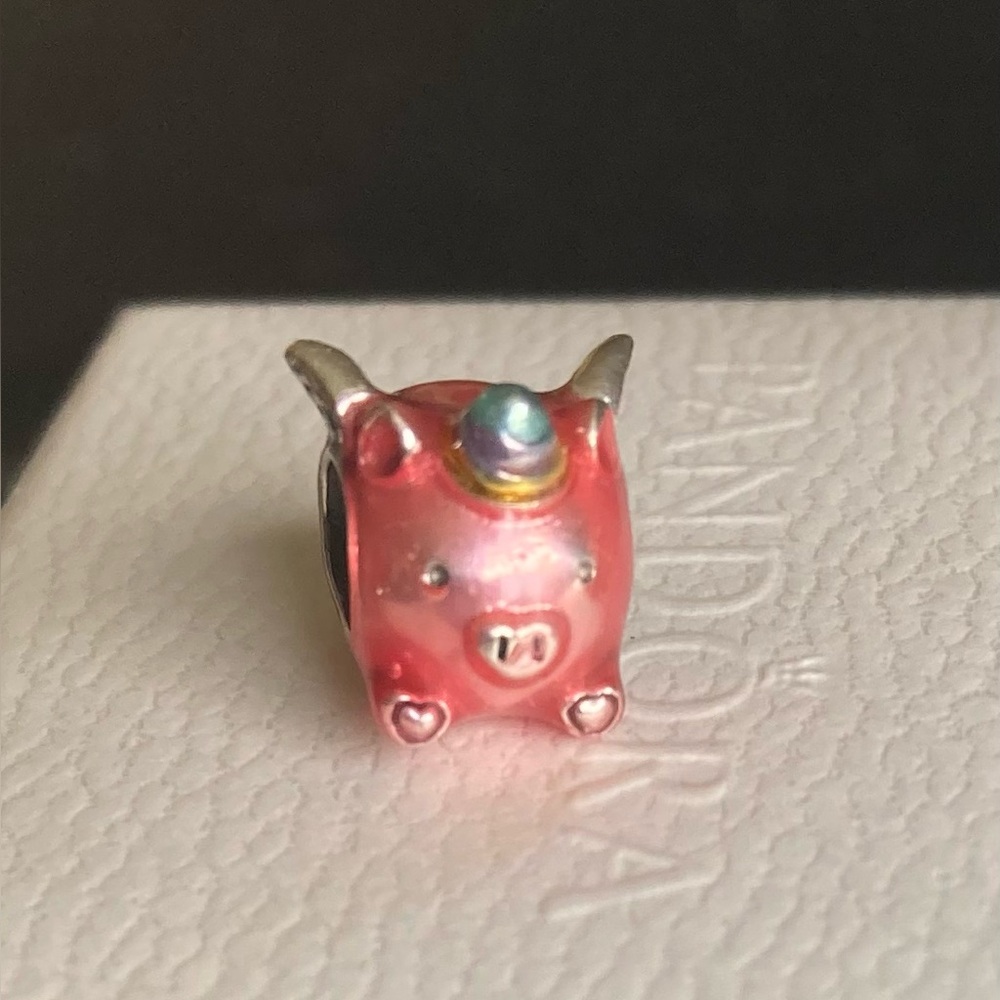 Pandora Flying Unicorn Pig Sterling